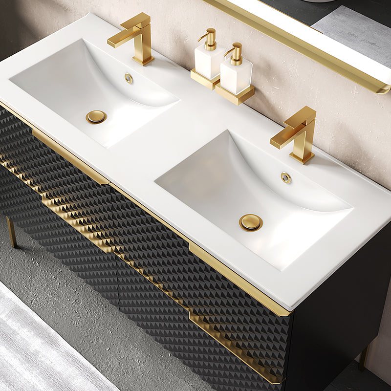 Elvia 1200mm Black Double Vanity Unit