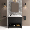 Linnea 1000mm Floorstanding Black Vanity Unit with LED Lights and Tap