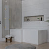 L shaped Bath Screen with Rail Radiant
