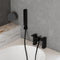 Nuro bath shower mixer tap in matt black with handheld shower and hose, bold modern dual-function design