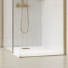 Walk-In 1200mm x 800mm Brushed Gold Shower Enclosure with Tray Radiant