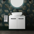 Celeste 600mm Wall Hung White Vanity Unity with Square Countertop Basin