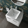 Celeste 600mm Wall Hung White Vanity Unity with Square Countertop Basin