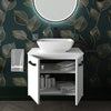 Celeste 600mm Wall Hung White Vanity Unity with Square Countertop Basin