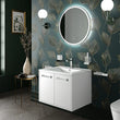 Celeste 600mm Wall Hung White Vanity Unity with White Basin