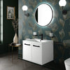 Celeste 600mm Wall Hung White Vanity Unity with White Basin