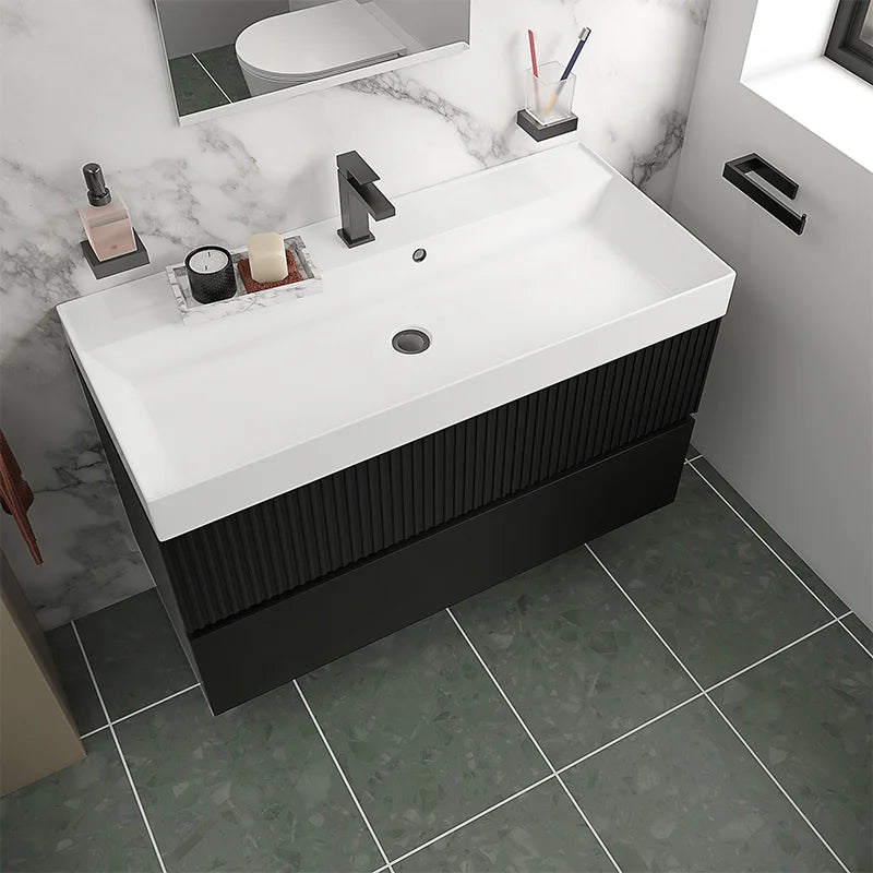 Linnea 1000mm Black Wall Hung Vanity Unit