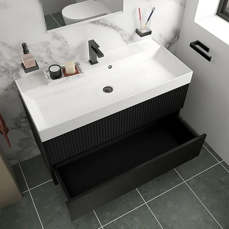 Linnea 1000mm Black Wall Hung Vanity Unit