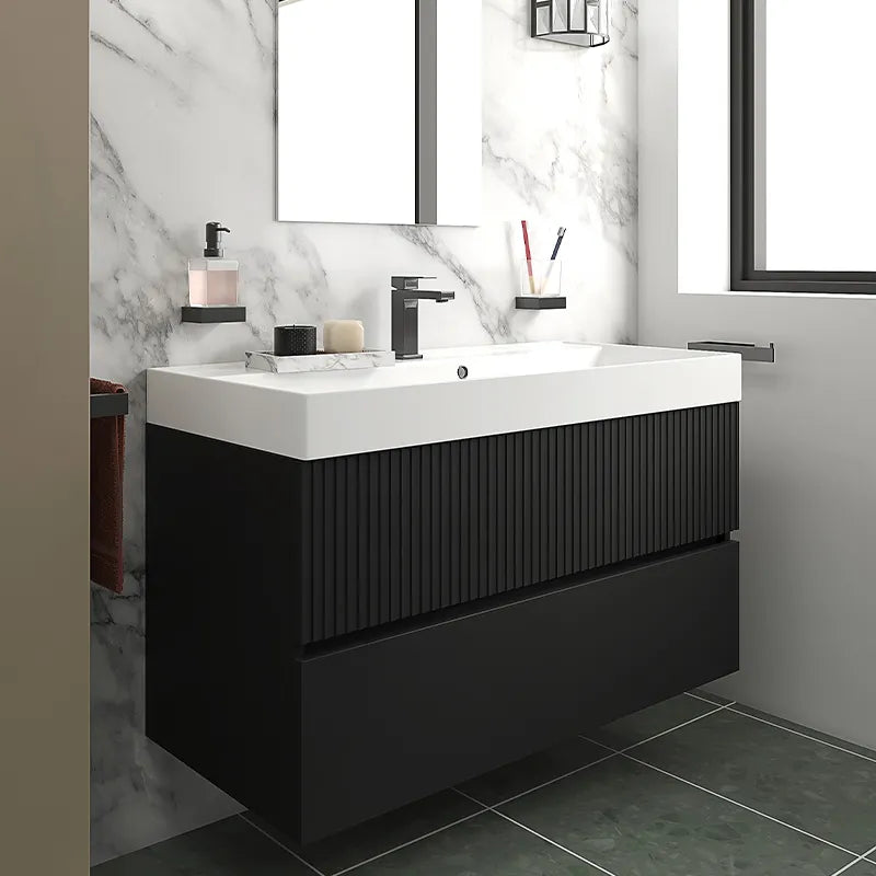 Linnea 1000mm Black Wall Hung Vanity Unit