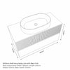 Linnea 1000mm White Wall Hung Vanity Unit with Black Countertop Sink