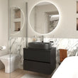 Linnea 700mm Black Wall Hung Vanity Unit with Black Basin