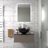 Pemberton 600mm Gold Vanity Unit with Black Countertop Basin & Glass Top with Tap