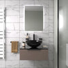 Pemberton 600mm Gold Vanity Unit with Black Countertop Basin & Glass Top with Tap