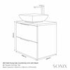 Sonix Grey 600 Wall Hung Oak Countertop Unit with Basin