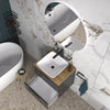 Sonix Grey 600 Wall Hung Oak Countertop Unit with Basin