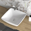 Sonix Grey 1200 Wall Hung 2 Drawer Vanity Sink Unit with Oak Countertop