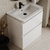 Ashford 800mm Floorstanding  White Vanity Unit