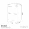 Ashford 600mm Floorstanding White Vanity Unit