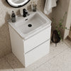Ashford 600mm Floorstanding White Vanity Unit