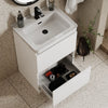Ashford 600mm Floorstanding White Vanity Unit