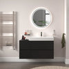 Linnea 1000mm Black Wall Hung Vanity Unit with Side Unit