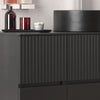 Linnea 1000mm Black Wall Hung Vanity Unit with Countertop Basin and Side Unit