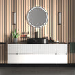 Linnea White 1600mm Wall Hung Vanity Unit with Black Sink & Side Units