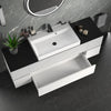 Linnea 1600mm White Wall Hung Vanity Unit with Side Units and White Basin