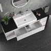 Linnea 1600mm White Wall Hung Vanity Unit with Side Units and White Basin
