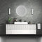 Linnea 1600mm White Wall Hung Vanity Unit with Side Units and White Basin