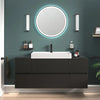 Linnea 1300mm Black Wall Hung Vanity Unit with Side Units