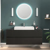 Linnea 1300mm Black Wall Hung Vanity Unit with Side Units and White Basin