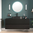 Linnea 1300mm Black Wall Hung Vanity Unit with Side Units and Black Basin