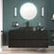Linnea 1300mm Black Wall Hung Vanity Unit with Side Units and Black Basin