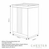 Chester 600mm White Traditional Vanity Unit with Deep Basin