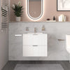 Sonix 600mm White Fluted Wall Hung Vanity Unit