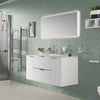 Sonix White 1200mm Wall Hung Fluted Vanity Unit