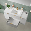Sonix White 1200mm Wall Hung Fluted Vanity Unit