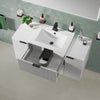Sonix White 1200mm Wall Hung Fluted Vanity Unit