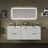 Sonix 1500mm Large White Wall Hung Fluted Double Vanity Unit