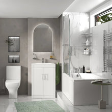 Celeste 600mm White Vanity Unit, Toilet, and Bath Suite