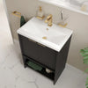 Linnea 600mm Black Floorstanding Vanity Unit