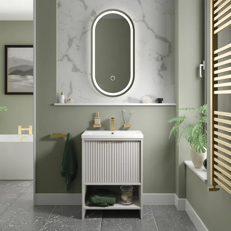 Linnea 600mm Cashmere Floorstanding Vanity Unit