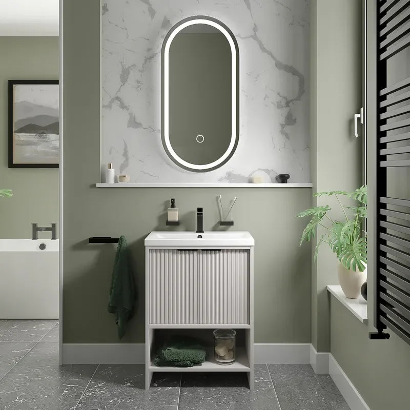 Linnea 600mm Cashmere Floorstanding Vanity Unit