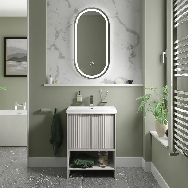 Linnea 600mm Cashmere Floorstanding Vanity Unit