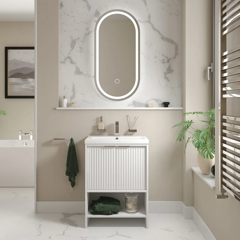 Linnea 600mm Cashmere Floorstanding Vanity Unit