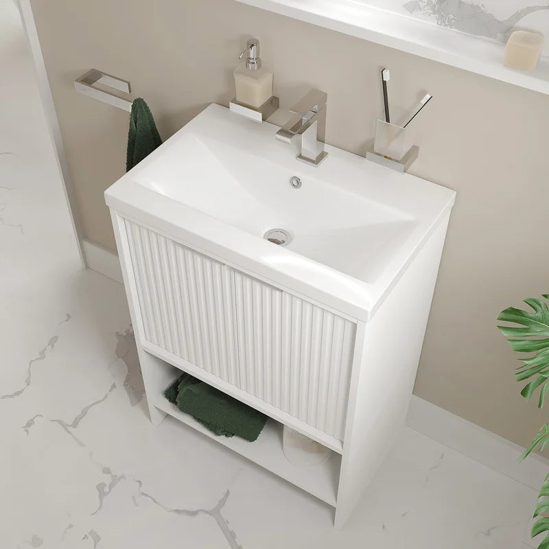 Linnea 600mm Cashmere Floorstanding Vanity Unit