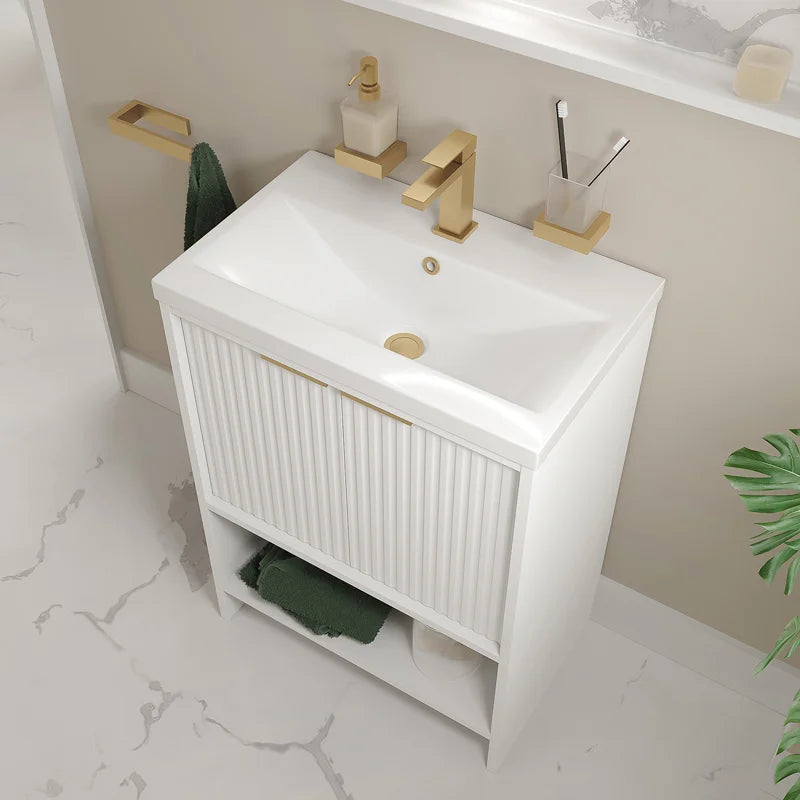 Linnea 600mm Cashmere Floorstanding Vanity Unit