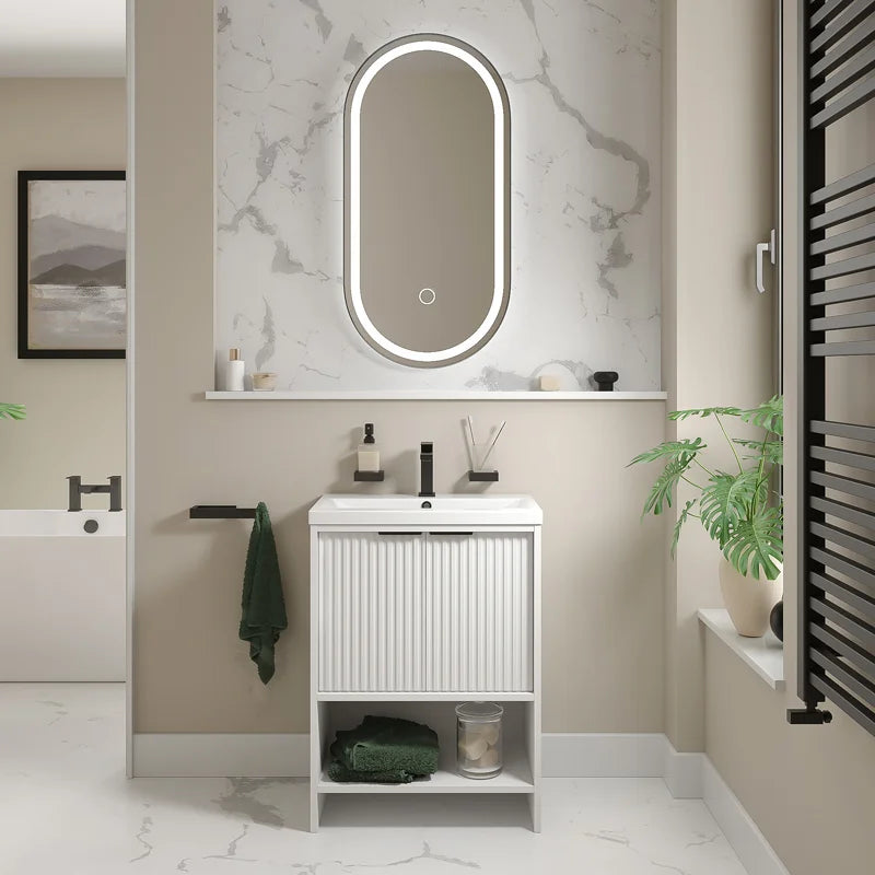Linnea 600mm Cashmere Floorstanding Vanity Unit