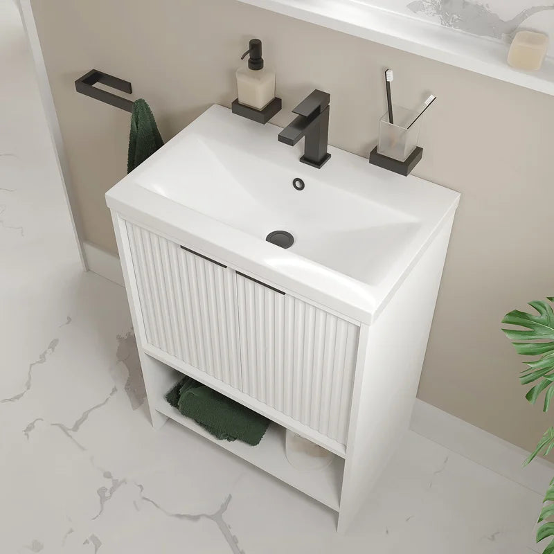 Linnea 600mm Cashmere Floorstanding Vanity Unit